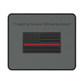 Red Strip Tactical Non-Slip Mouse Pad — Black American Flag | Forged by Service, Defined by Honor