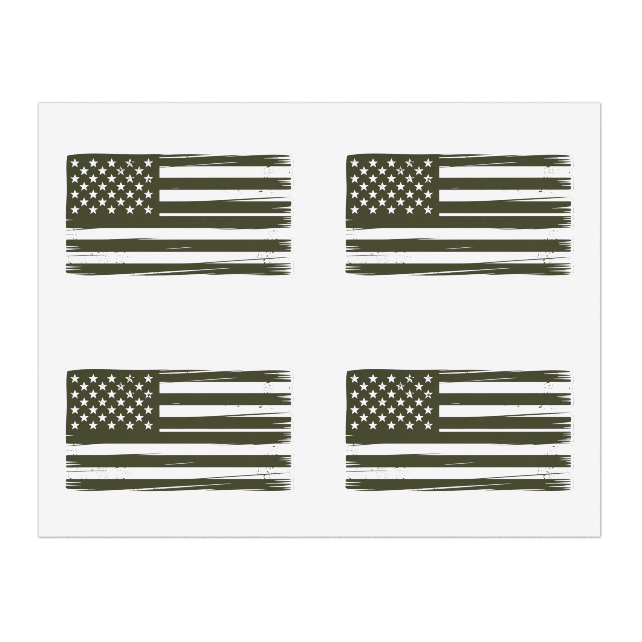 Distressed American Flag Tactical Sticker Sheets (Pack of 4)