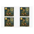 Take Your Time Retro Hiker Moon Sticker Sheet — Pack of Four