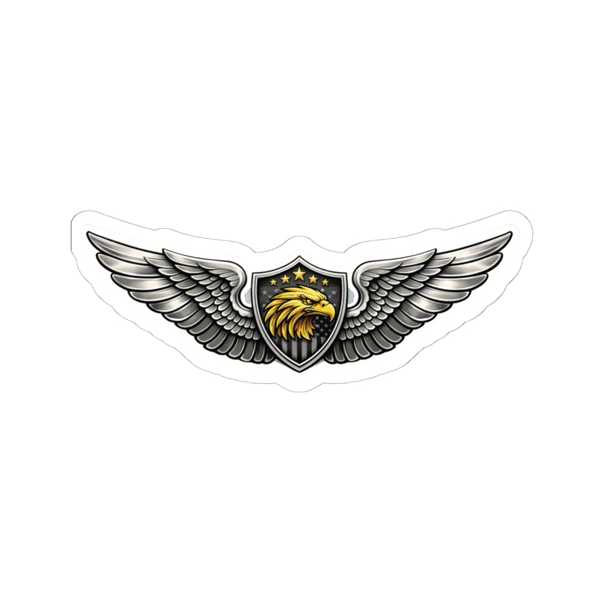 Eagle Aircrew Wings Sticker — Tactical Aviation Emblem Decal
