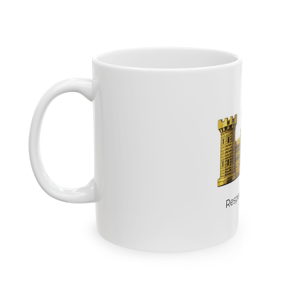 Respect The Craft Ceramic Mug — Tactical Military Crest (11oz)