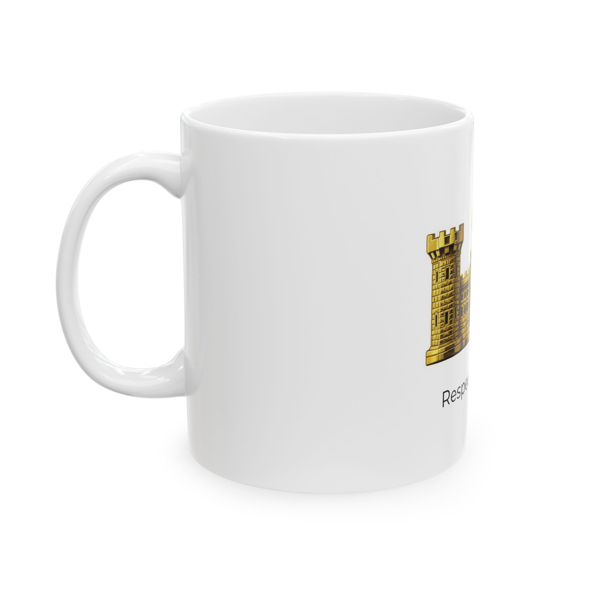 Respect The Craft Ceramic Mug — Tactical Military Crest (11oz)
