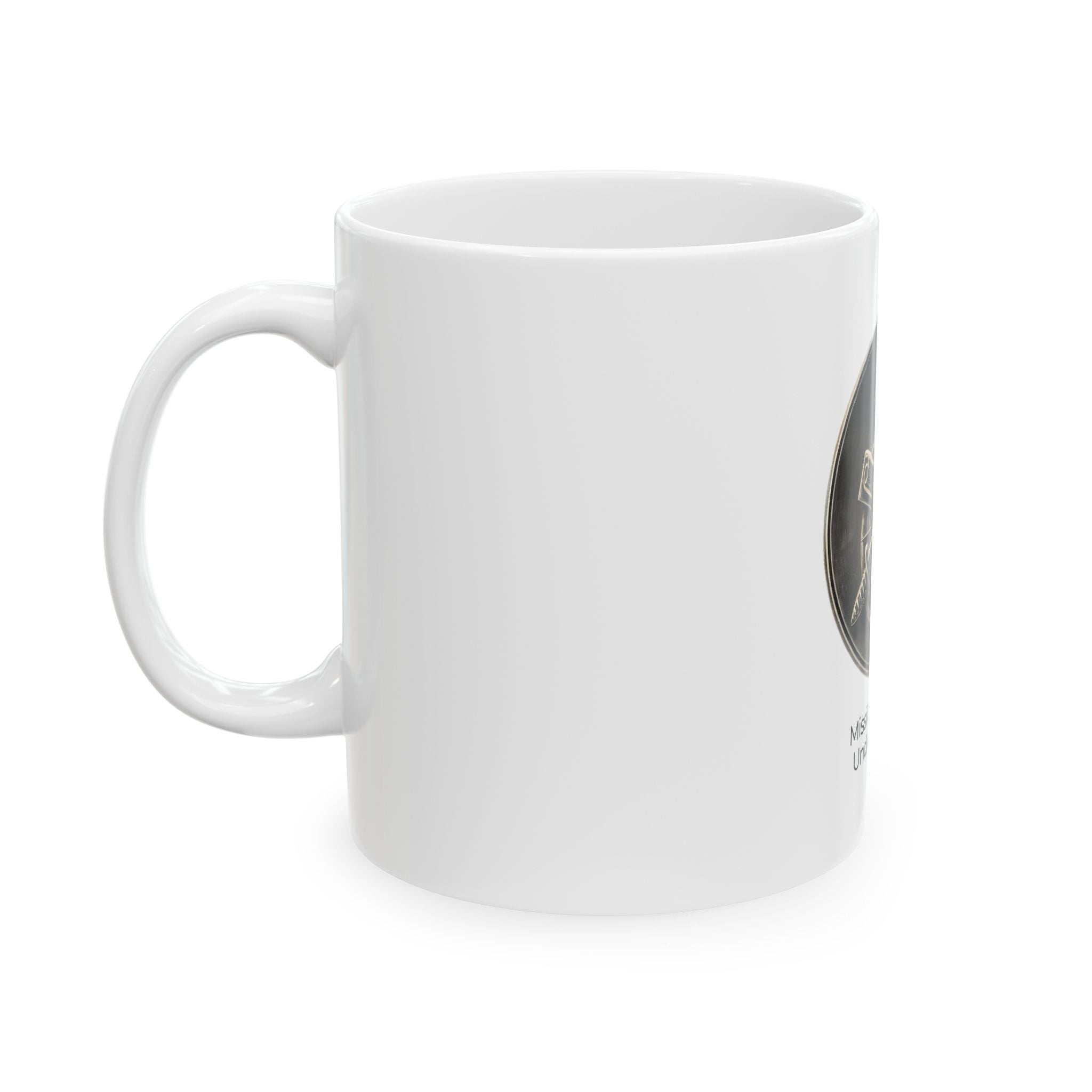 Ceramic Mug — 'Mission Through Understanding' Tactical Crest Military Coffee Mug