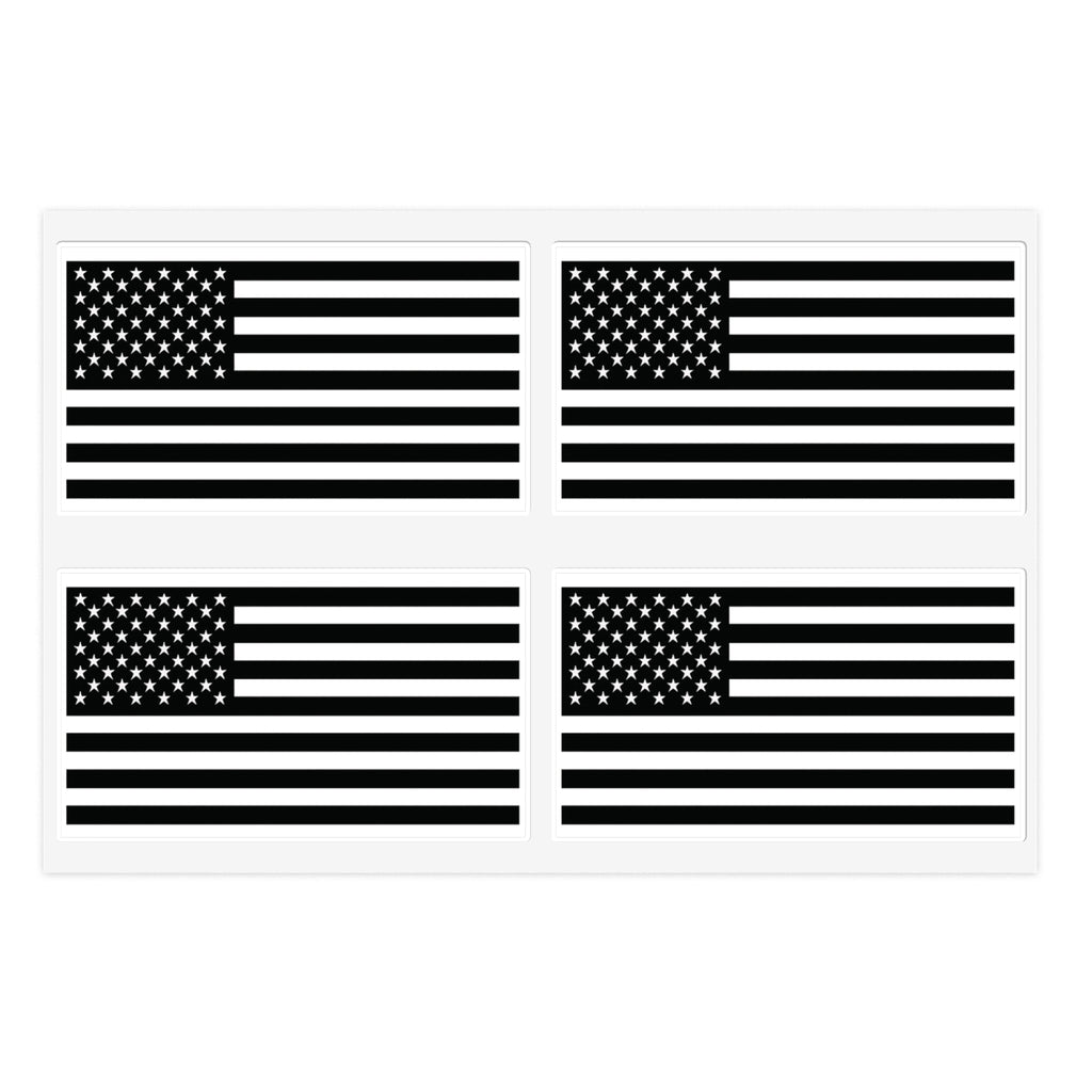 Pax of Four American Flag Decal Sticker Sheet — USA Flag Decals
