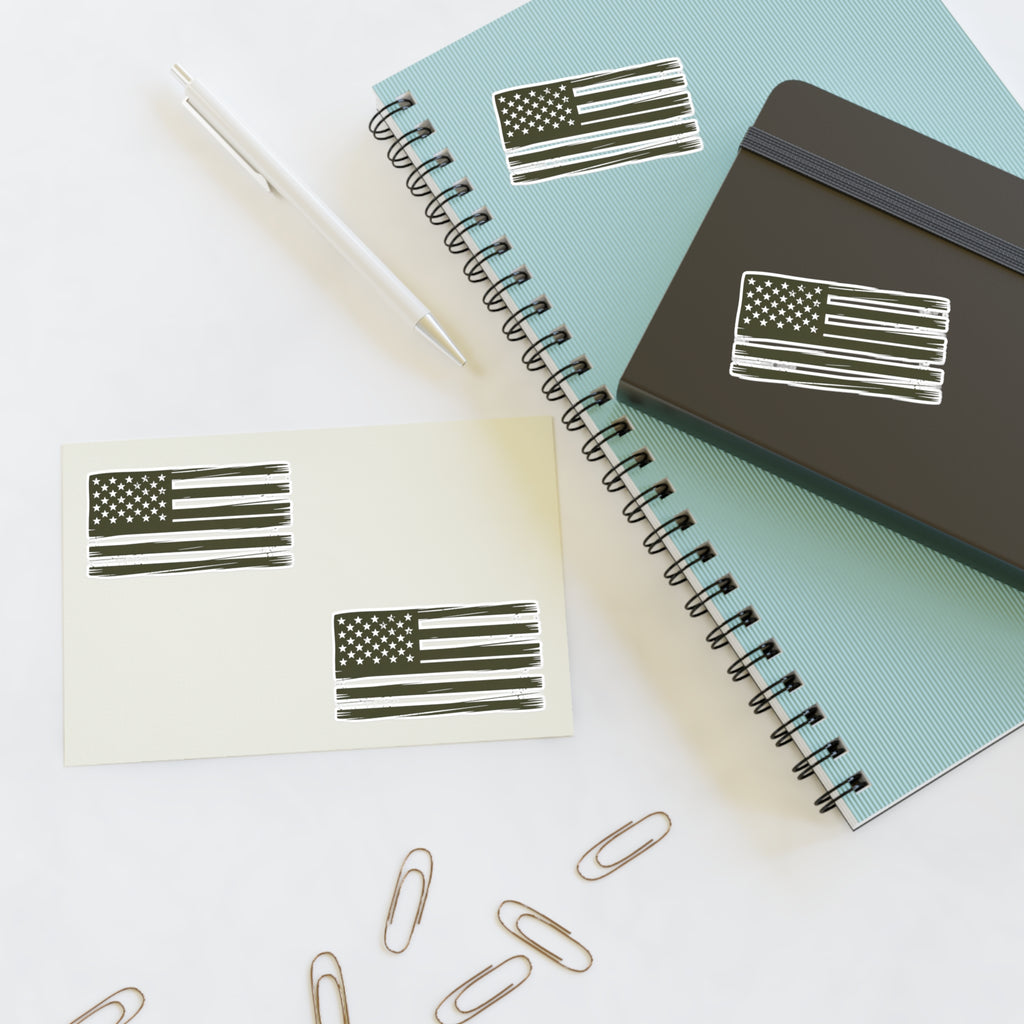 Distressed American Flag Tactical Sticker Sheets (Pack of 4)