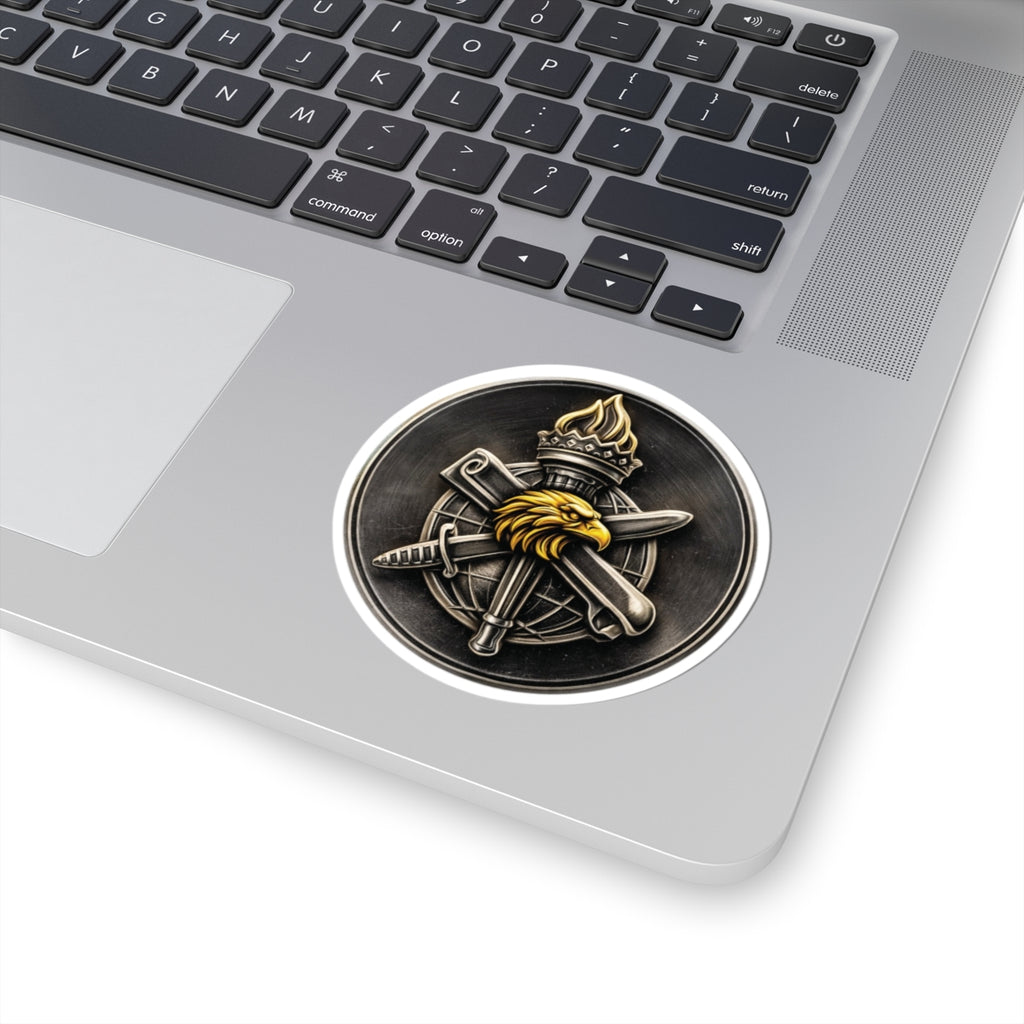 Knowledge Emblem Sticker - Tactical Metallic Design - Chrysaetoss