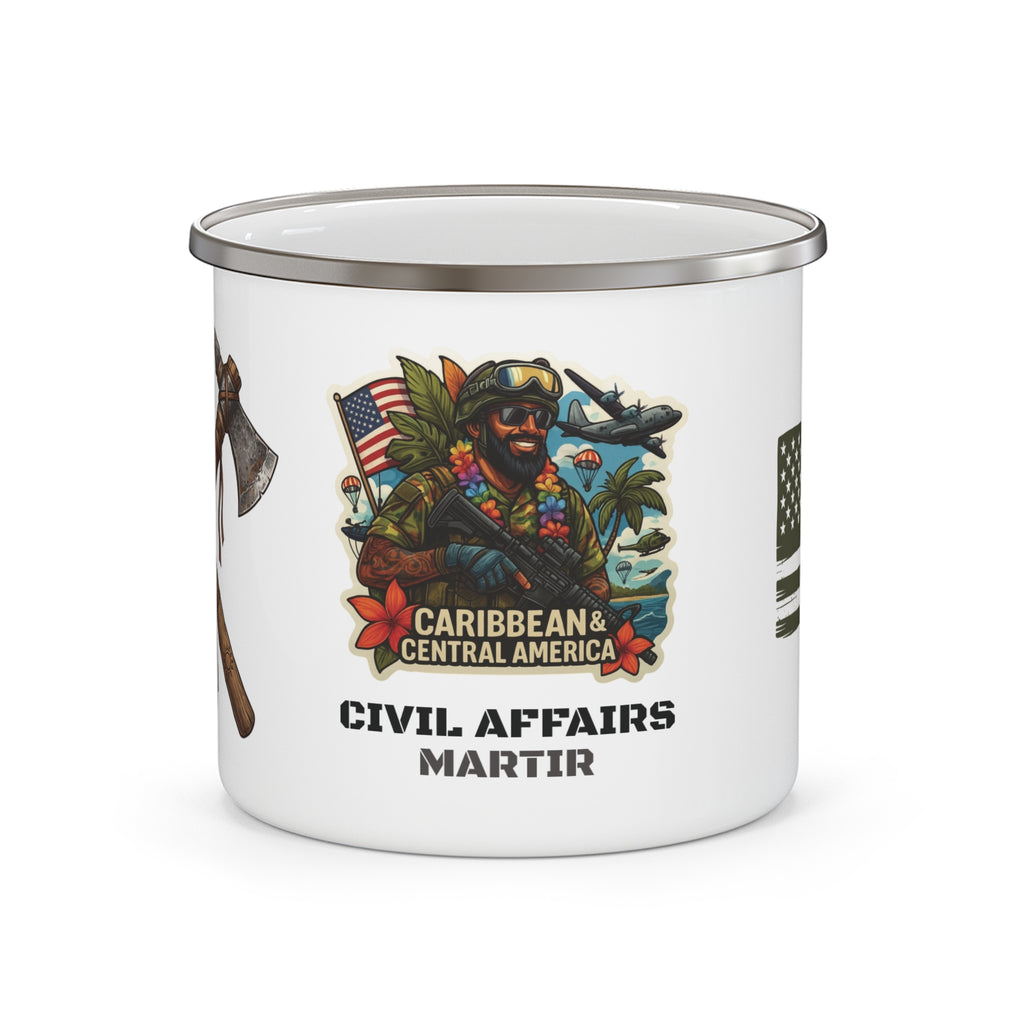 Civil Affairs Enamel Camping Mug — Military Paratrooper Gift