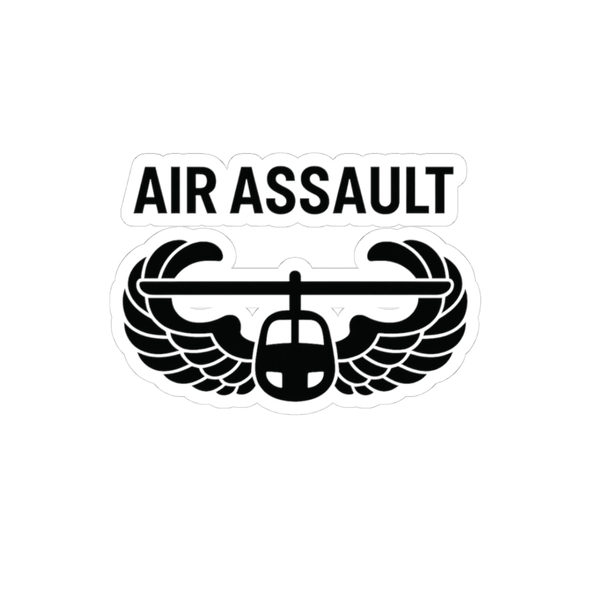 Air Assault Wings Kiss-Cut Sticker | Military Helicopter Design, Vinyl Sticker