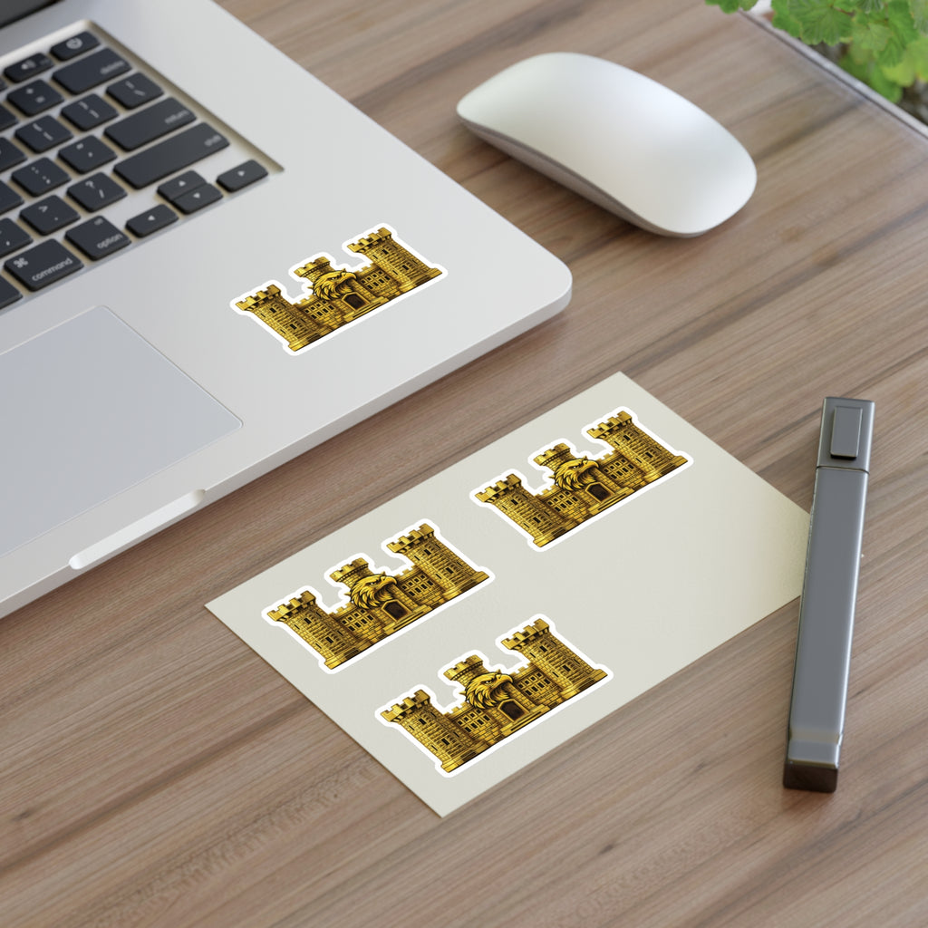 Golden Castle Eagle Emblem - Tactical Sticker Pack (4-Piece Set)