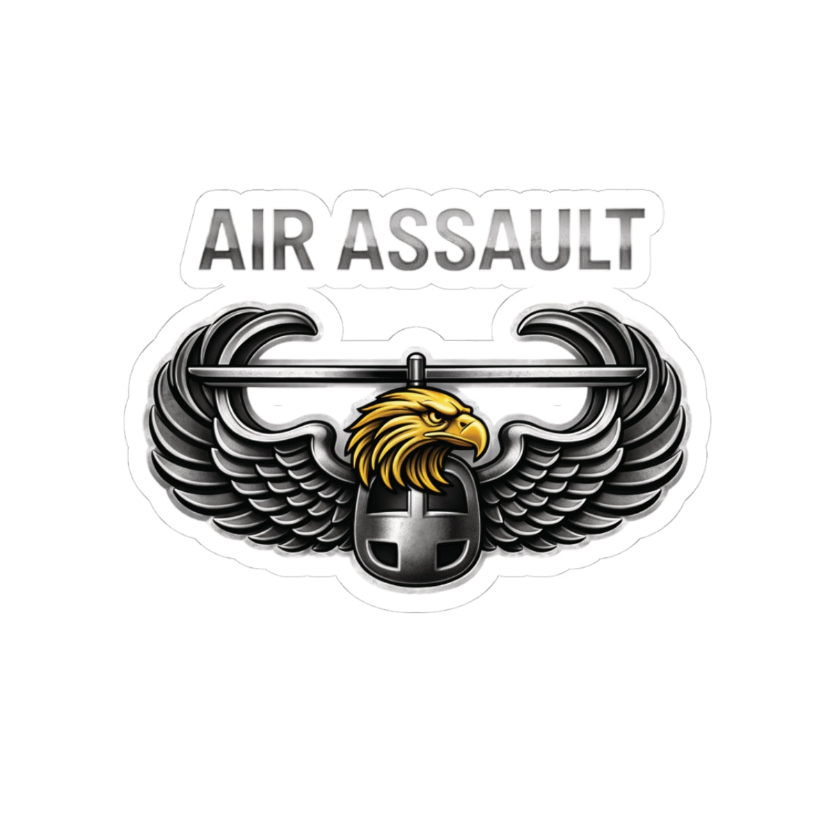Air Assault Eagle Wings Sticker — Tactical Air Assault Emblem Decal