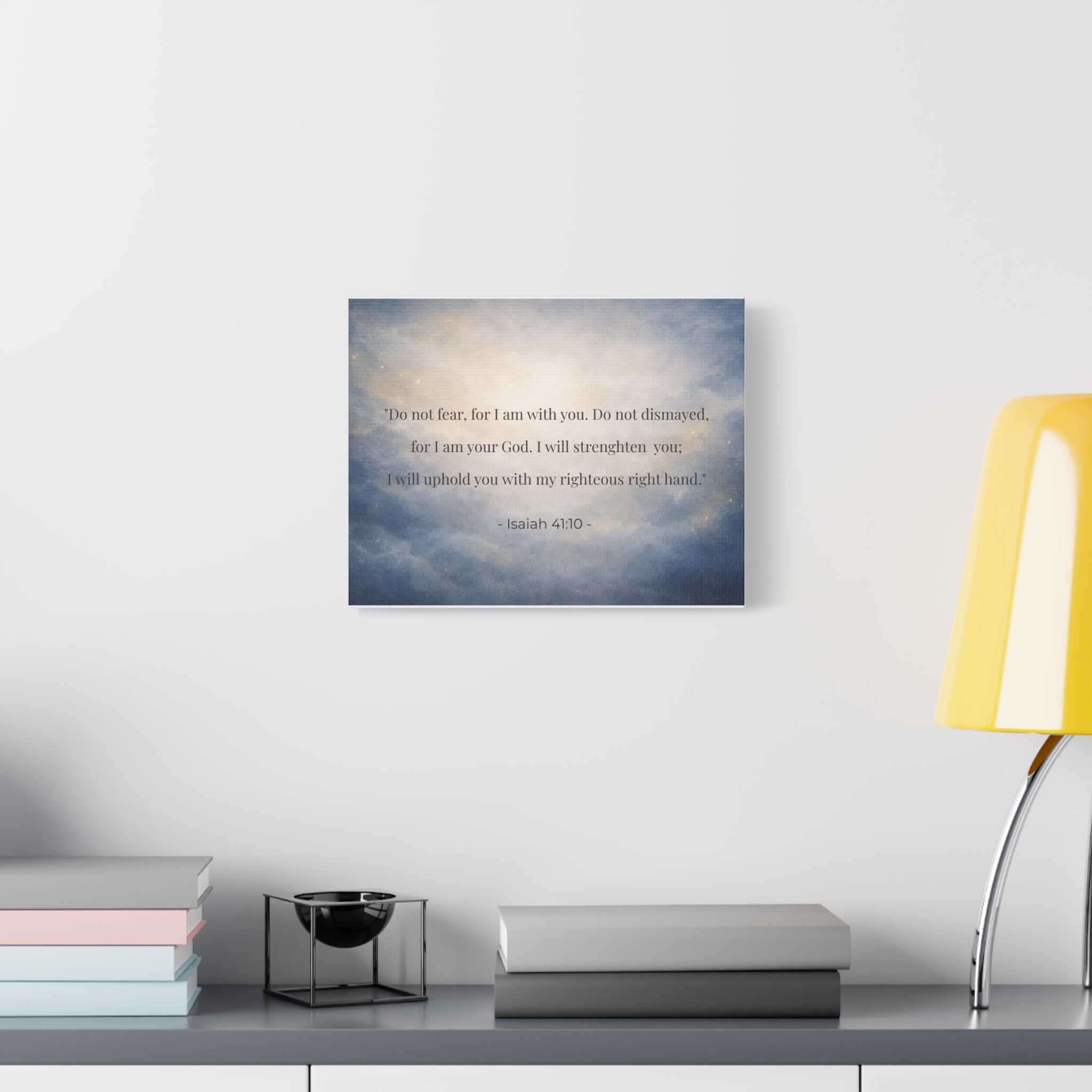 Isaiah 41:10 Canvas Wall Art — "Do Not Fear, For I am With You" | Christian Scripture Decor