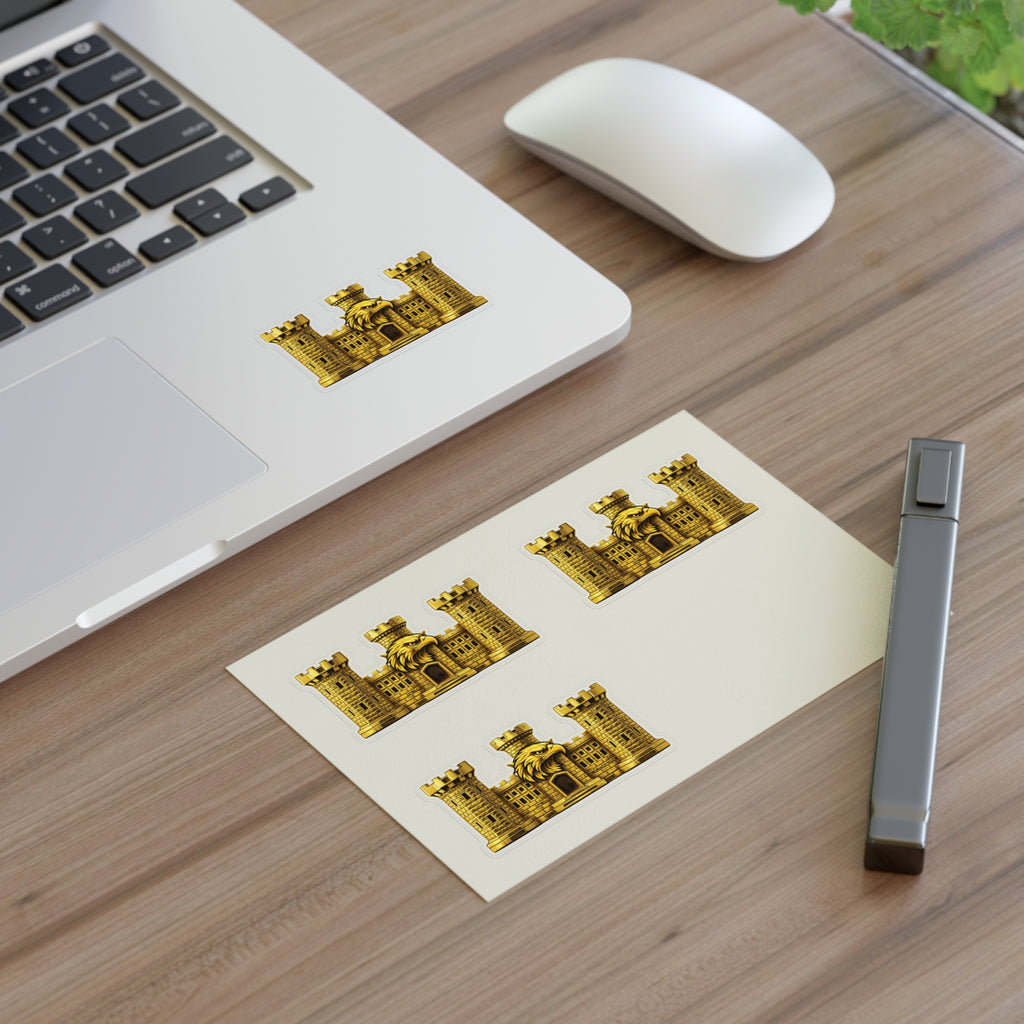 Golden Castle Eagle Emblem - Tactical Sticker Pack (4-Piece Set)