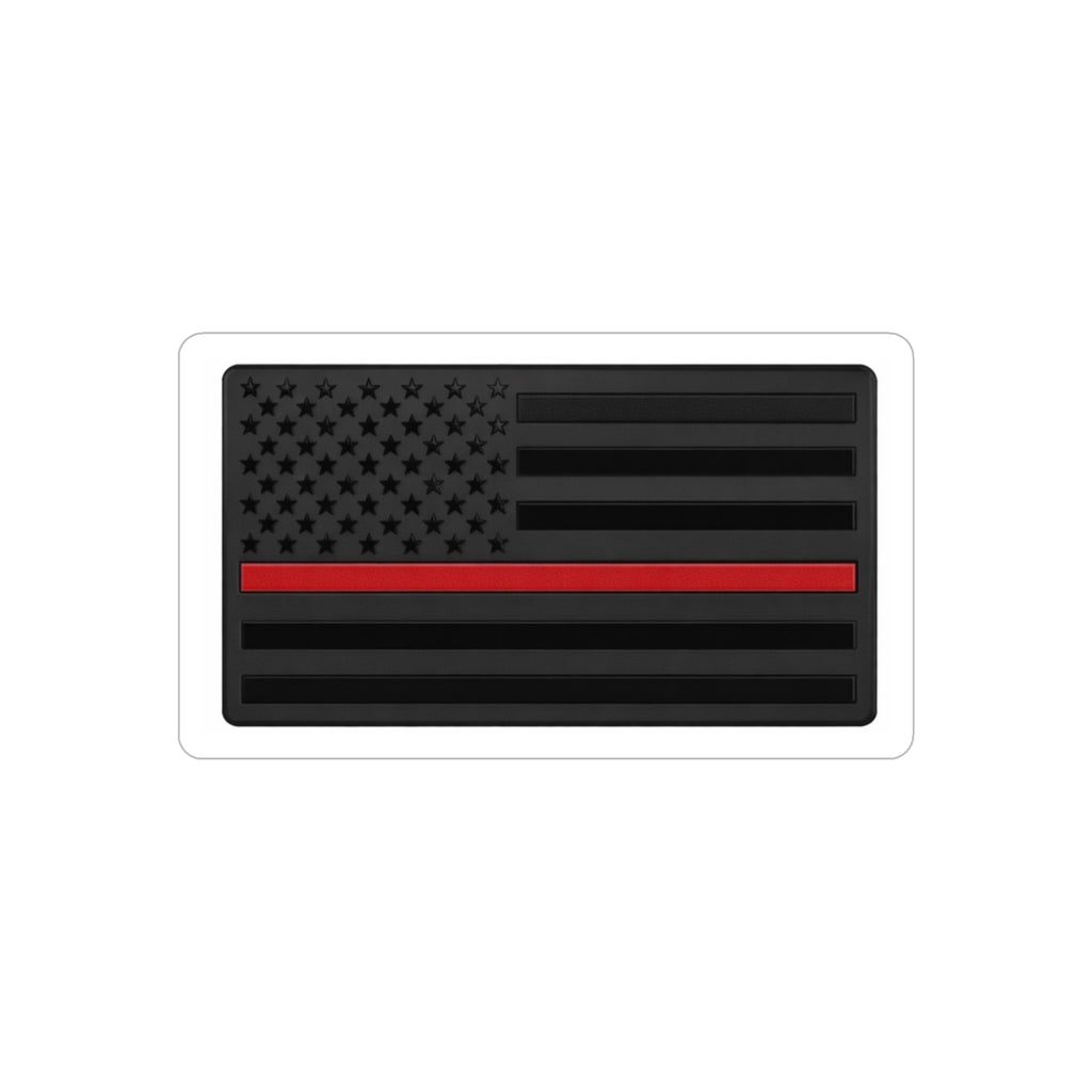 Thin Red Line American Flag Sticker — Die-Cut Outdoor Vinyl