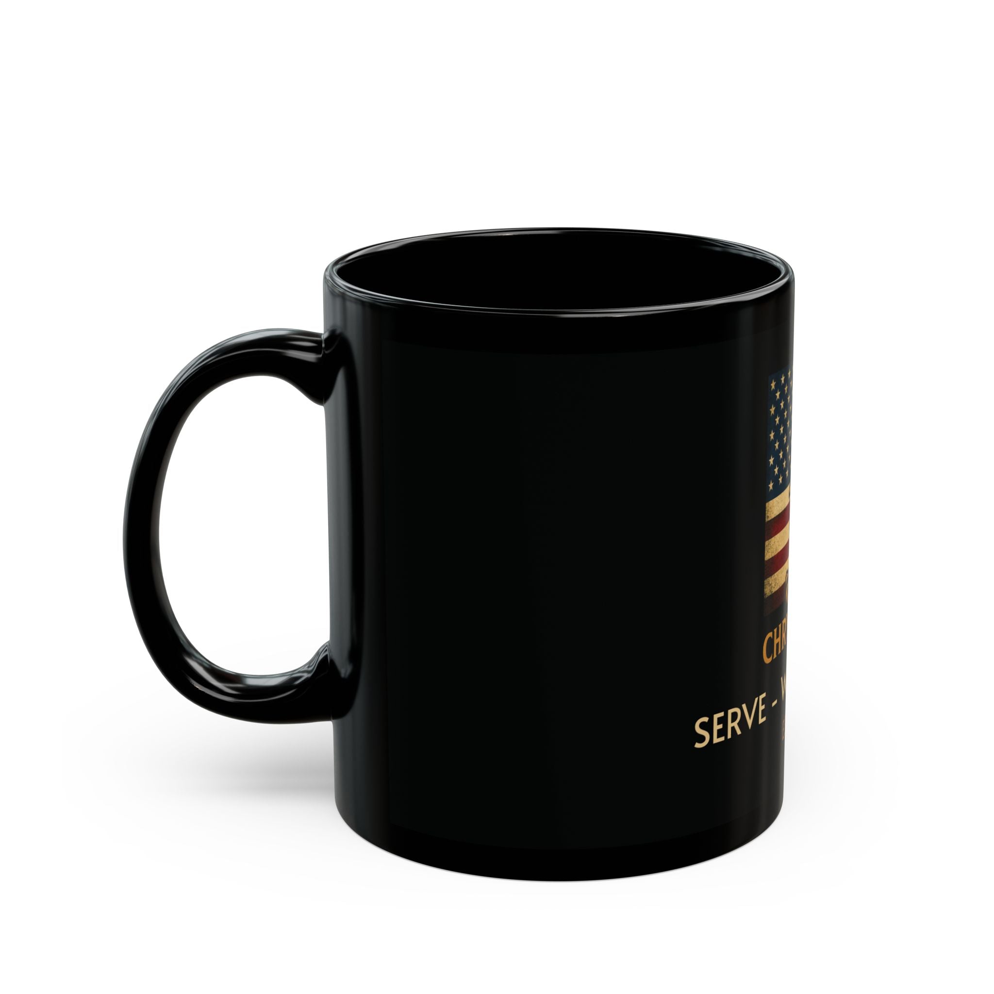 Patriotic Eagle Mug - "Chrysaetos Serve With Honor" Military Tribute Coffee Cup