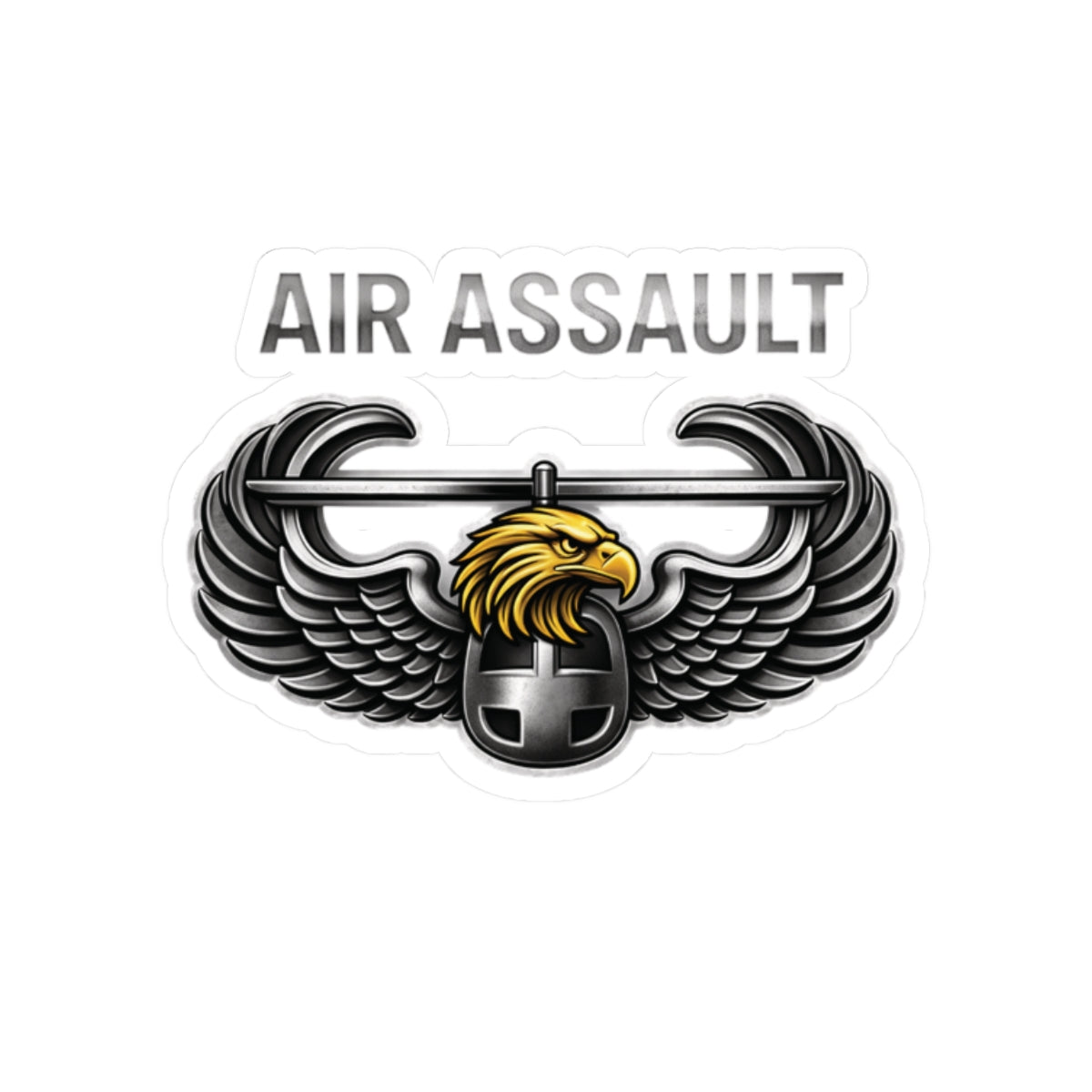 Air Assault Eagle Wings Sticker — Tactical Air Assault Emblem Decal