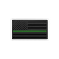 Thin Green Line American Flag Sticker — Die-Cut Outdoor Vinyl