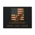 Chrysaetos Patriotic Eagle Canvas - American Flag Wall Art, Military & Veteran Home Decor