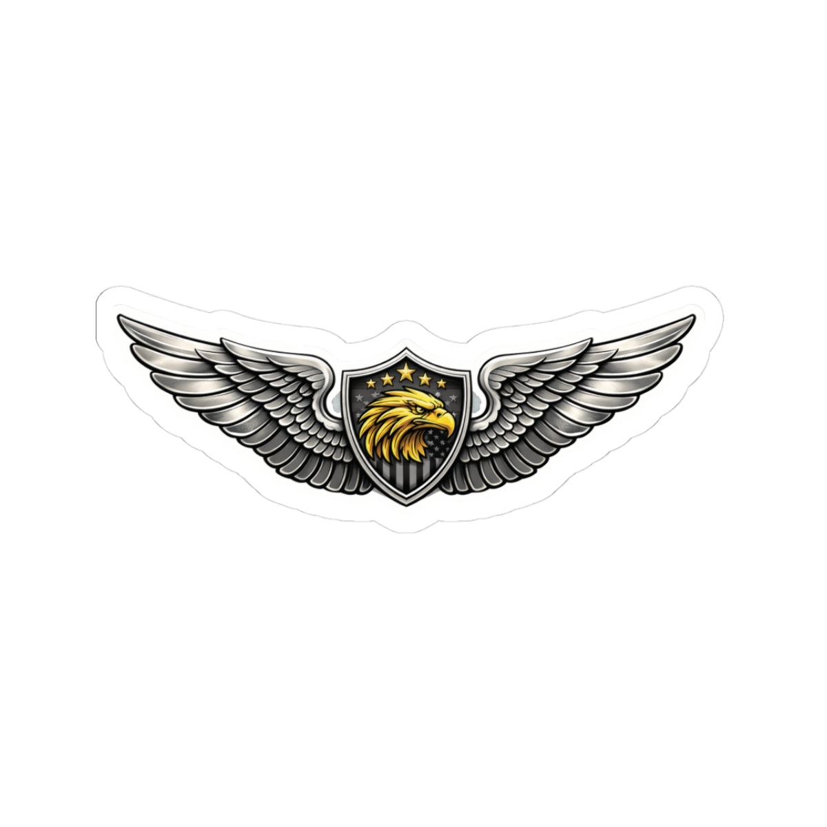 Eagle Aircrew Wings Sticker — Tactical Aviation Emblem Decal