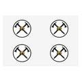 Heavy Metal Viking Axe Sticker Sheet — "Double Cross Axe Kiss" Cut Decals Pax of 4