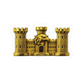 Gold Engineer Castle Tactical Sticker — Castle Emblem Kiss-Cut Decal