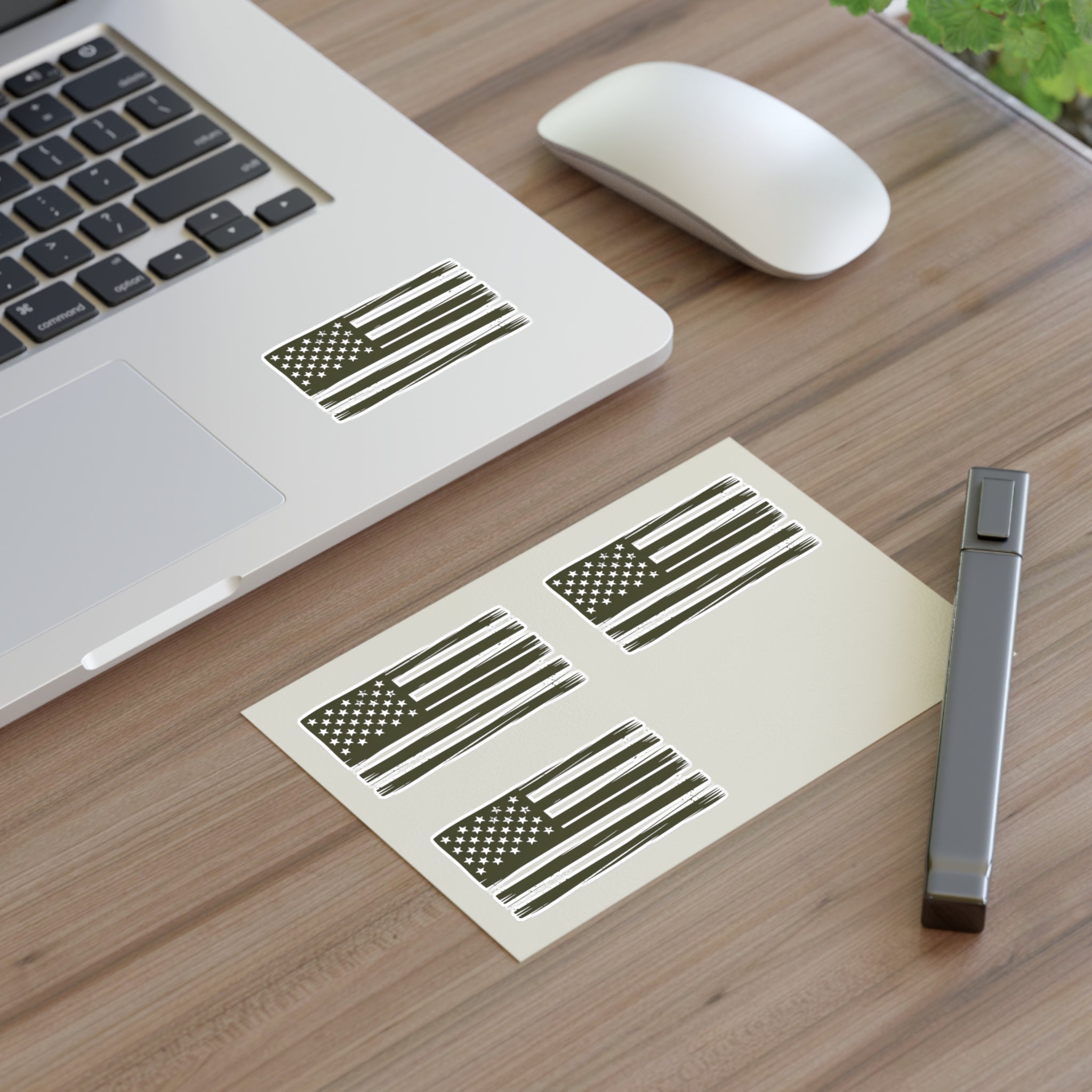 Distressed American Flag Tactical Sticker Sheets (Pack of 4)