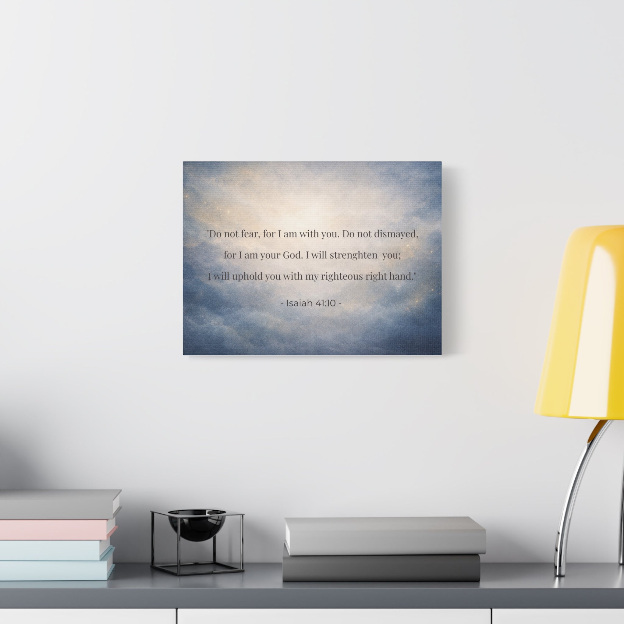 Isaiah 41:10 Canvas Wall Art — "Do Not Fear, For I am With You" | Christian Scripture Decor