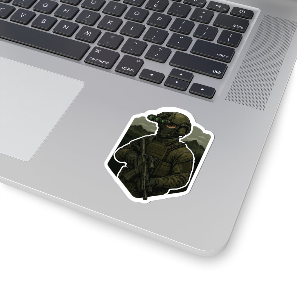 Tactical Soldier Night Vision Sticker — Military Kiss-Cut Decal