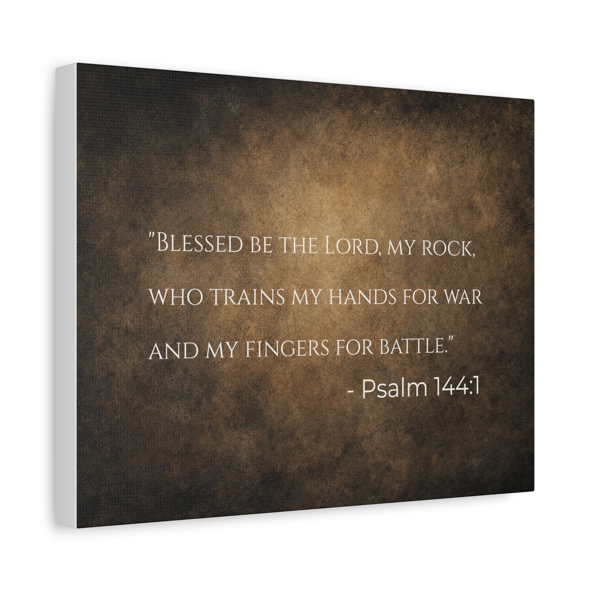 Psalm 144:1 Canvas Wall Art — "Blessed Be The Lord, My Rock"
