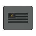 Black American Flag Mouse Pad | Tactical Eagle Emblem, Non-Slip Desk Mat