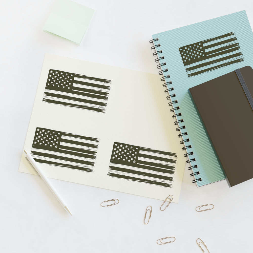 Distressed American Flag Tactical Sticker Sheets (Pack of 4)