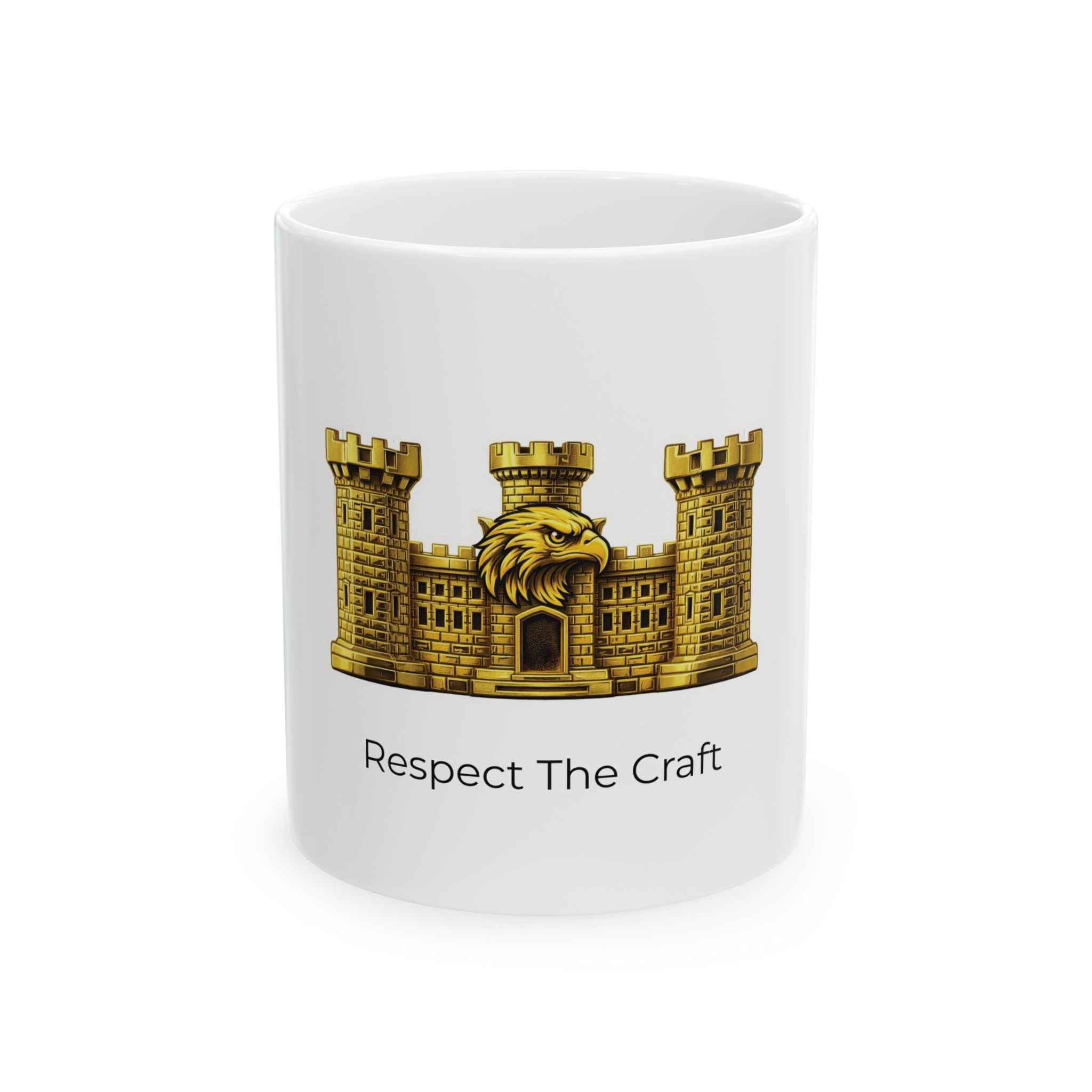 Respect The Craft Ceramic Mug — Tactical Military Crest (11oz)