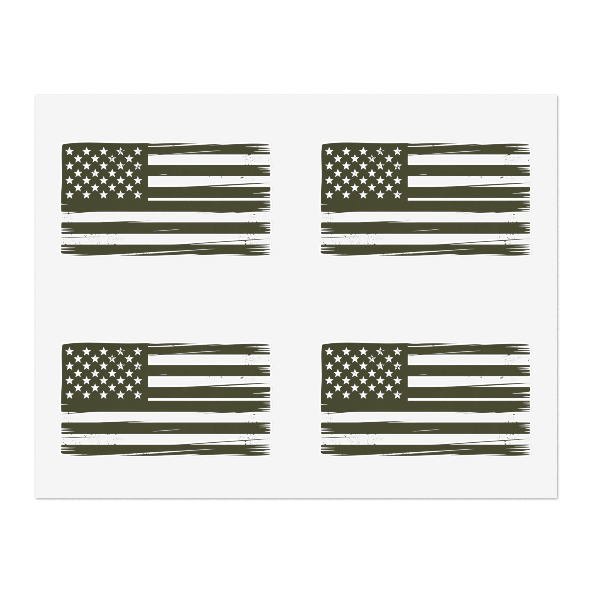 Distressed American Flag Tactical Sticker Sheets (Pack of 4)