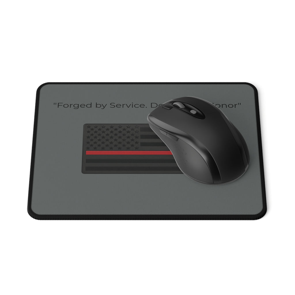 Red Strip Tactical Non-Slip Mouse Pad — Black American Flag | Forged by Service, Defined by Honor