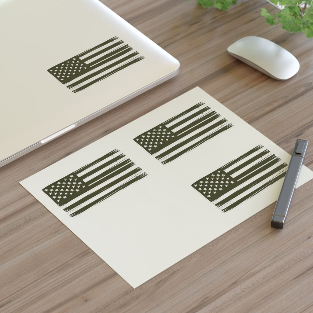 Distressed American Flag Tactical Sticker Sheets (Pack of 4)