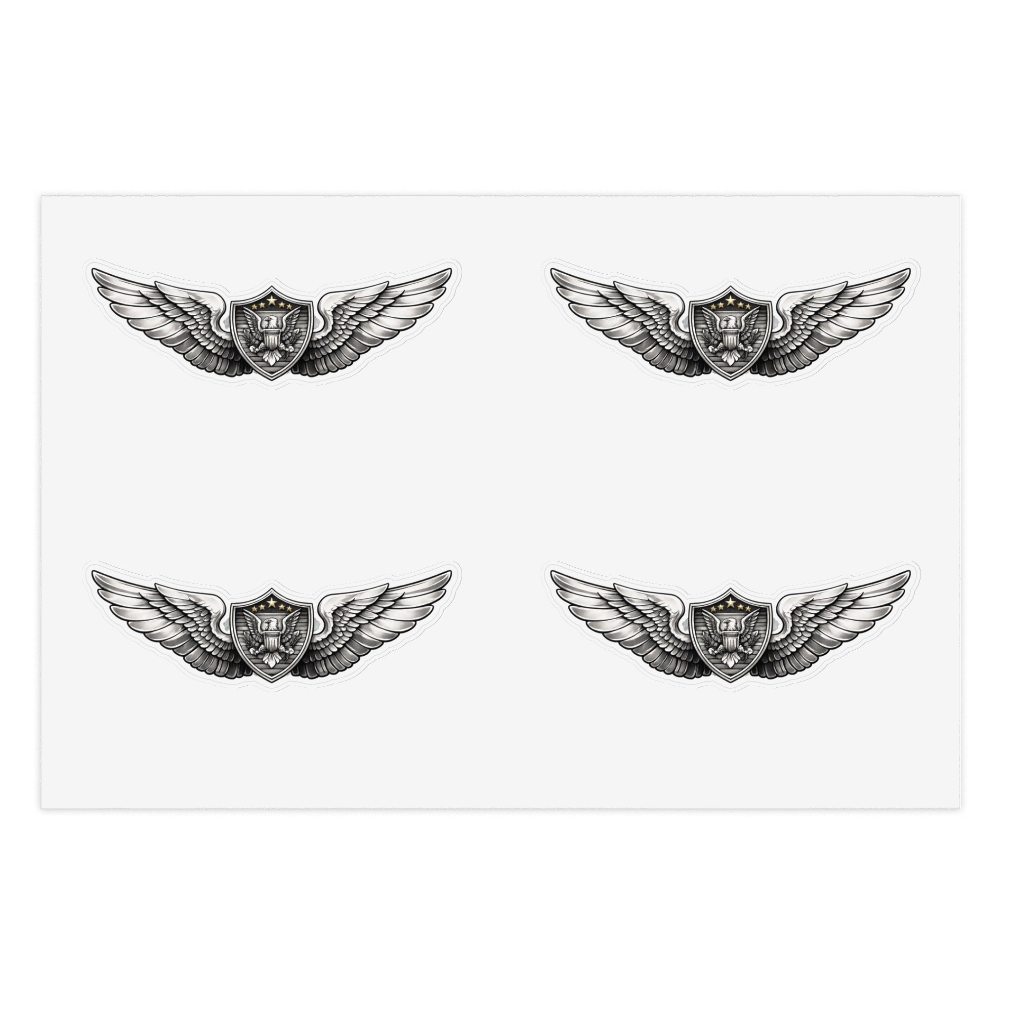 Aircrew Wing Sticker Sheet — Pack of 4