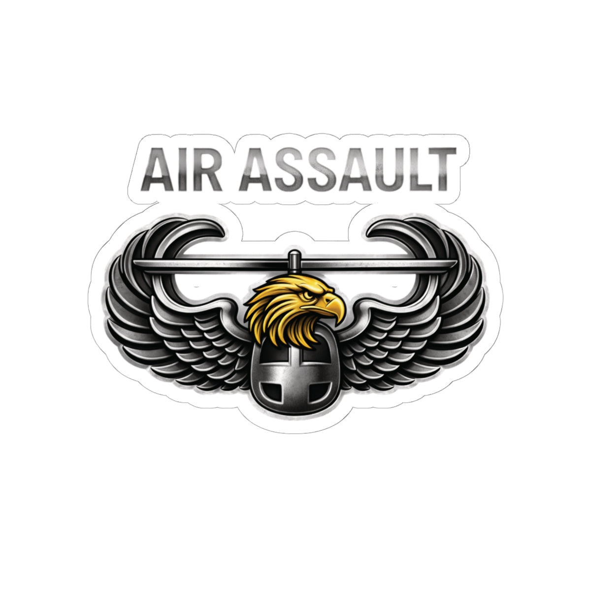 Air Assault Eagle Wings Sticker — Tactical Air Assault Emblem Decal