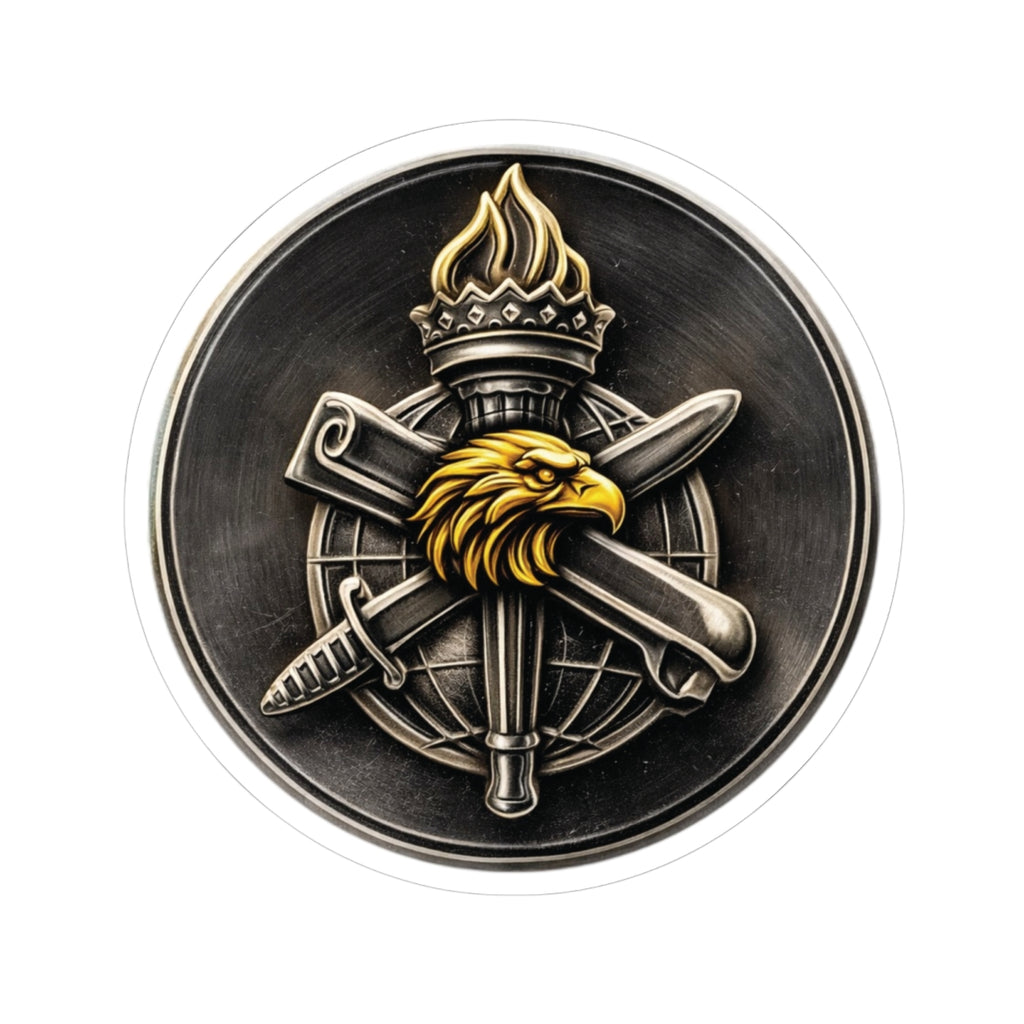 Knowledge Emblem Sticker - Tactical Metallic Design - Chrysaetoss