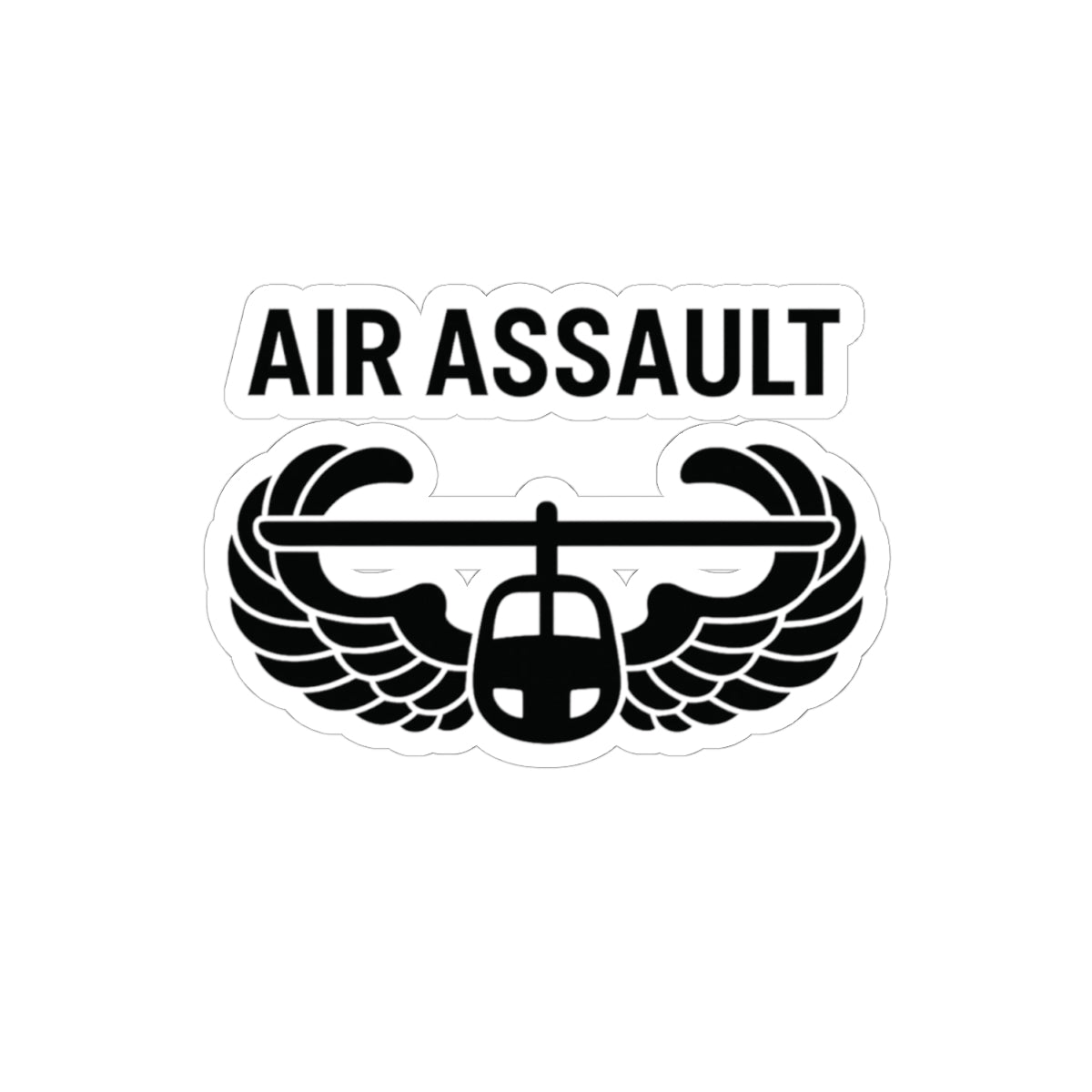 Air Assault Wings Kiss-Cut Sticker | Military Helicopter Design, Vinyl Sticker