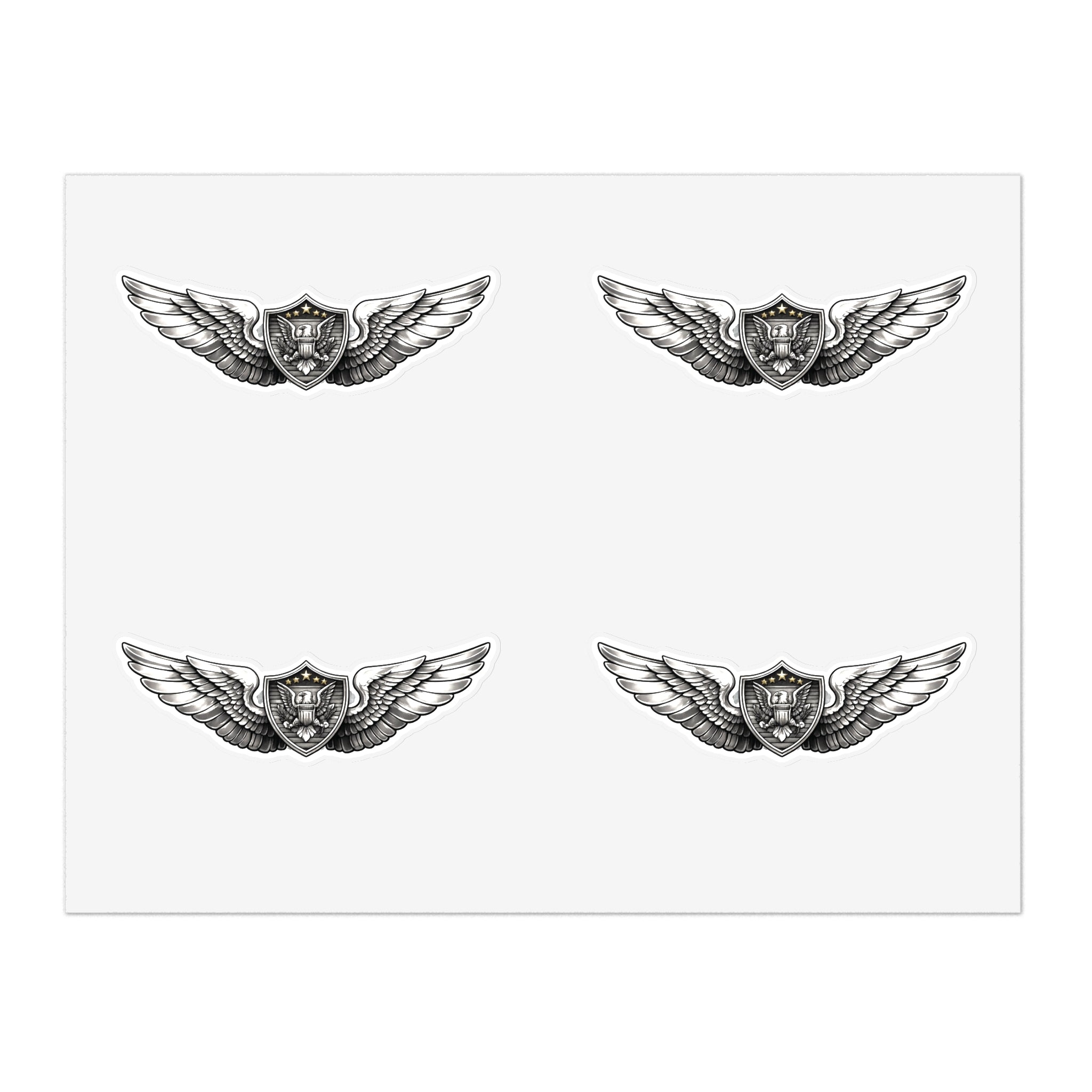 Aircrew Wing Sticker Sheet — Pack of 4