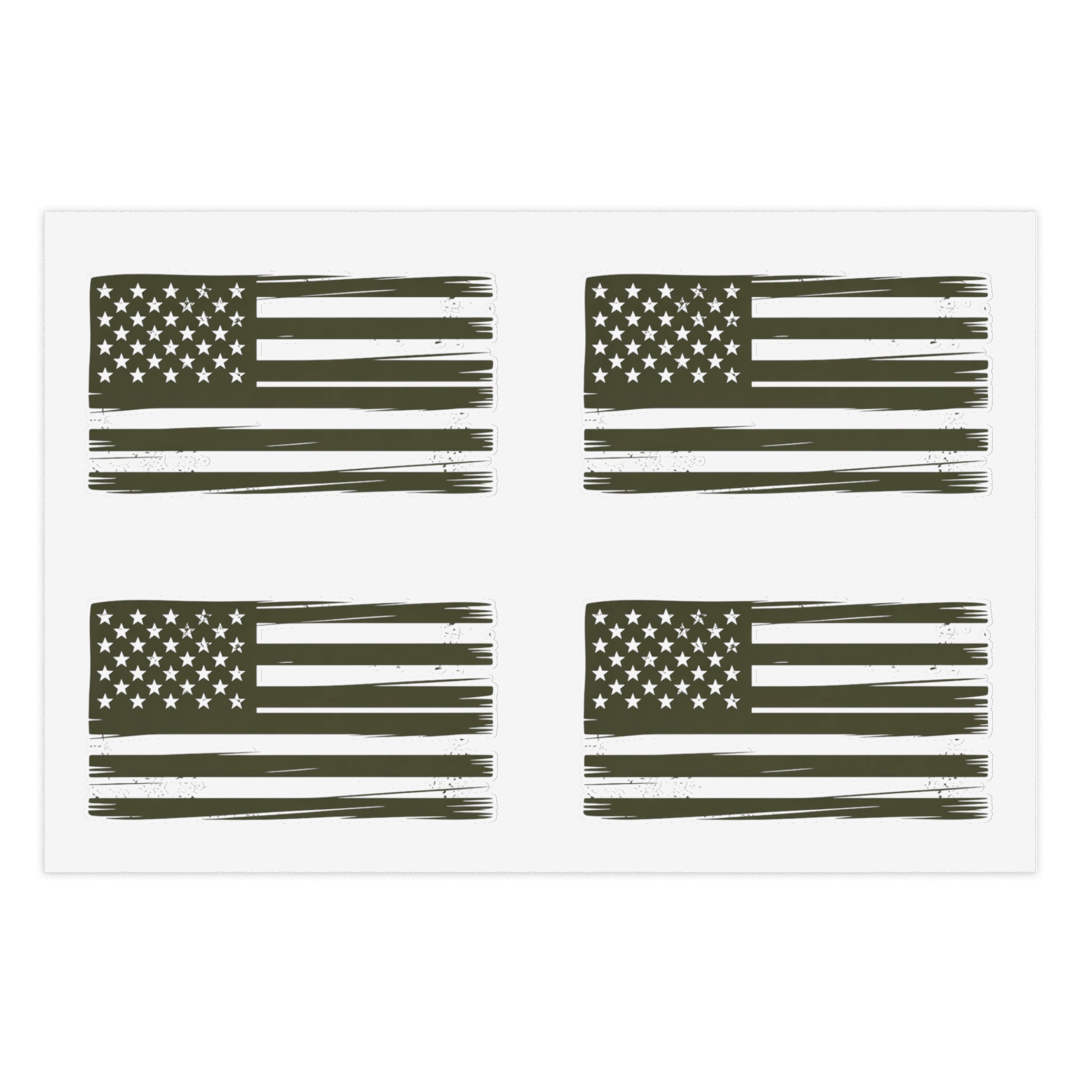 Distressed American Flag Tactical Sticker Sheets (Pack of 4)