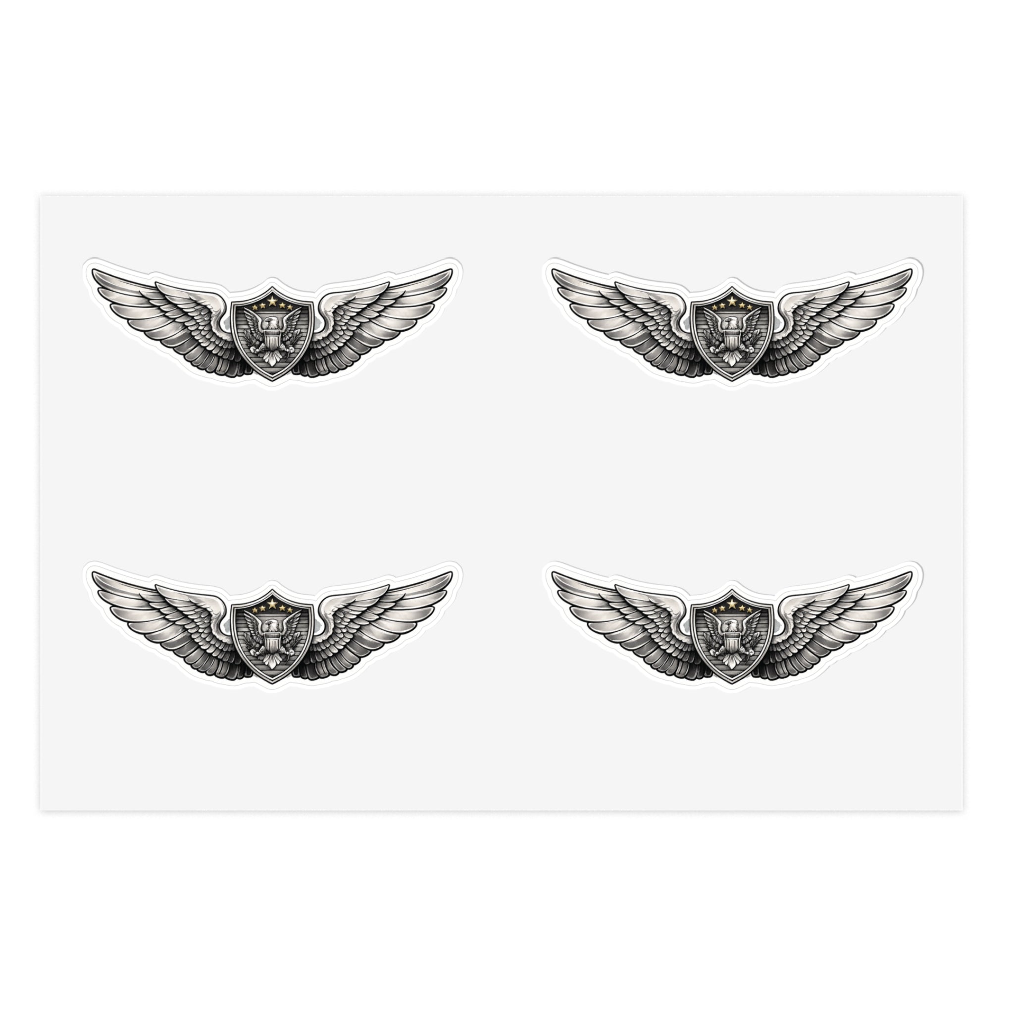 Aircrew Wing Sticker Sheet — Pack of 4