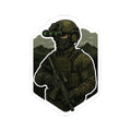 Tactical Soldier Night Vision Sticker — Military Kiss-Cut Decal