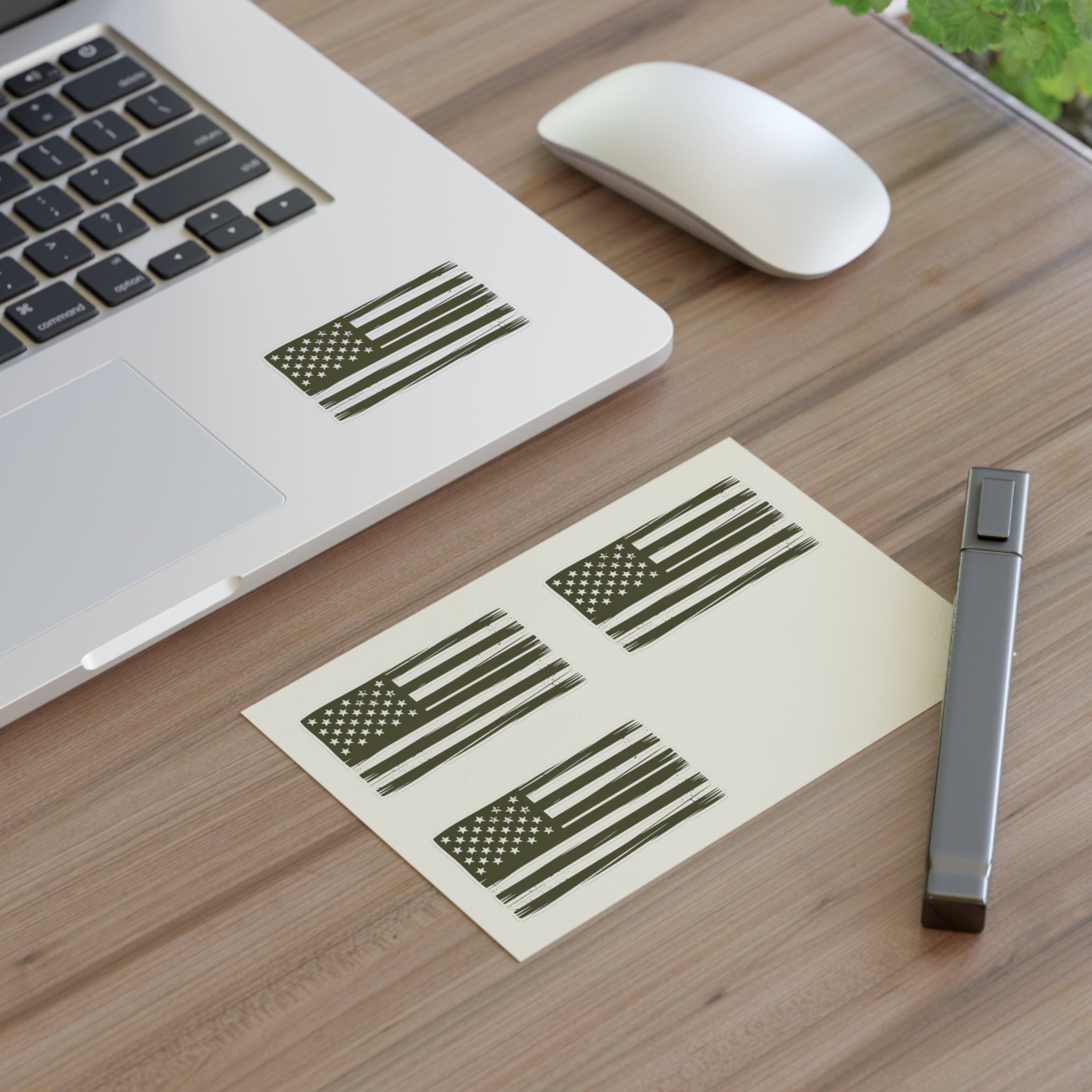 Distressed American Flag Tactical Sticker Sheets (Pack of 4)