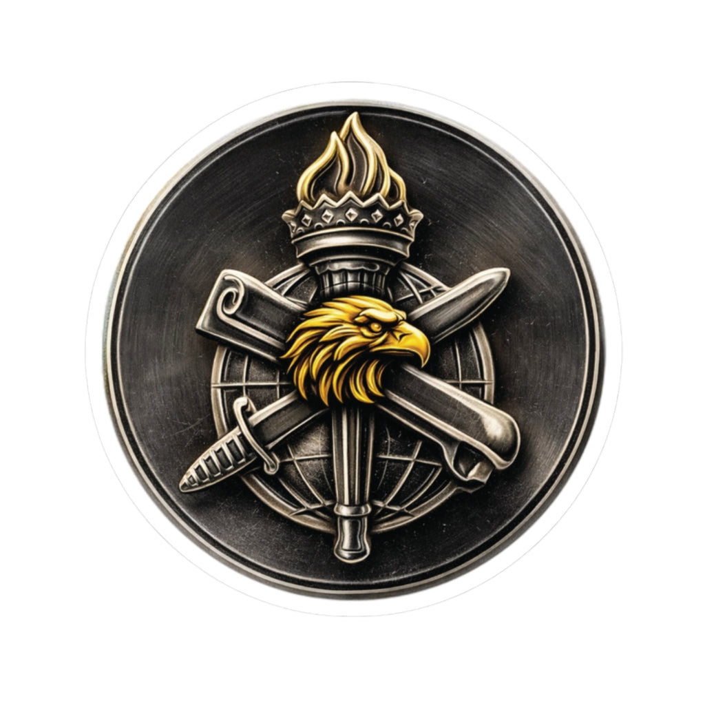 Knowledge Emblem Sticker - Tactical Metallic Design - Chrysaetoss
