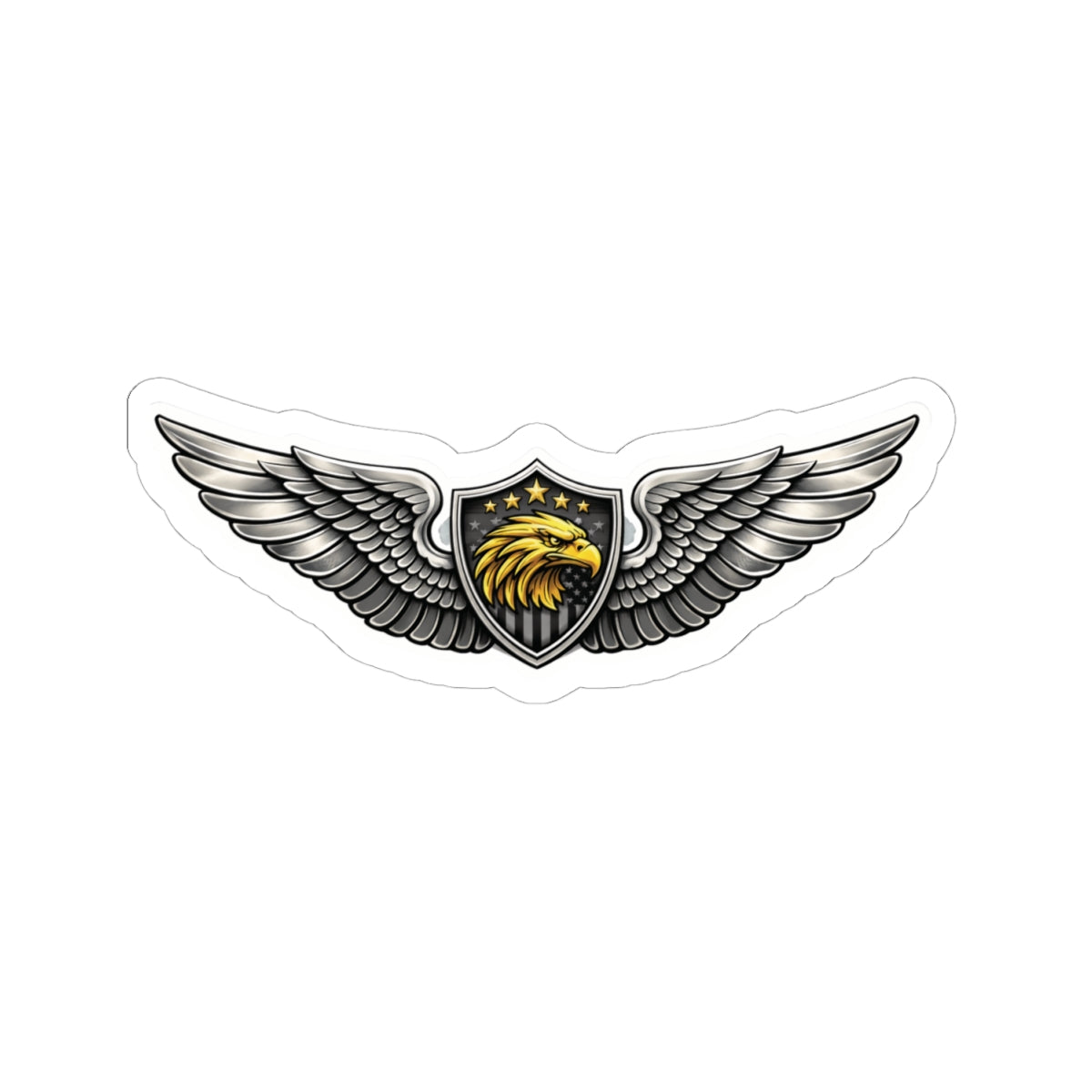 Eagle Aircrew Wings Sticker — Tactical Aviation Emblem Decal