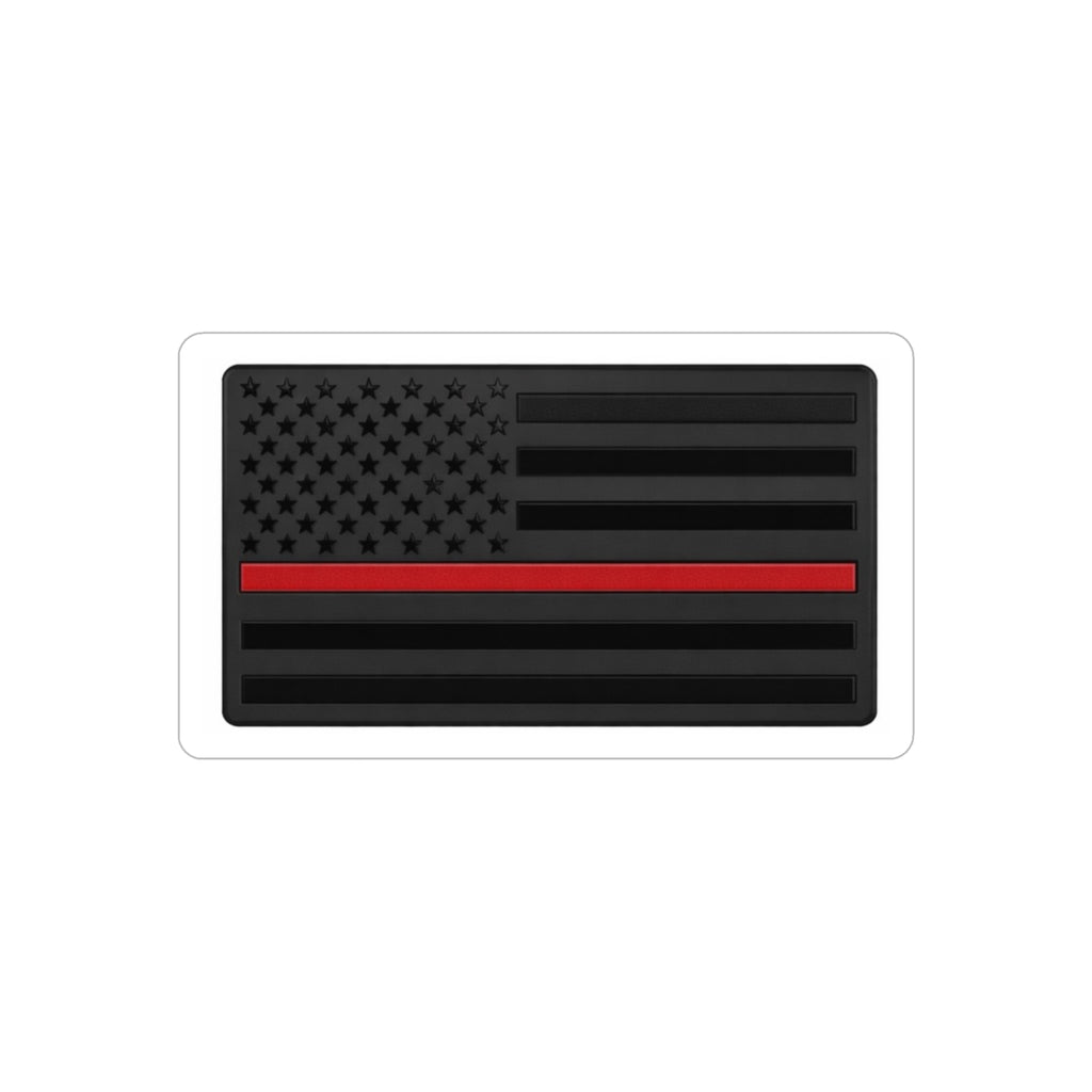 Thin Red Line American Flag Sticker — Die-Cut Outdoor Vinyl