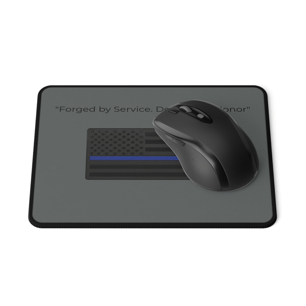 Blue Stripe Tactical Non-Slip Mouse Pad — Black American Flag | Forged by Service, Defined by Honor