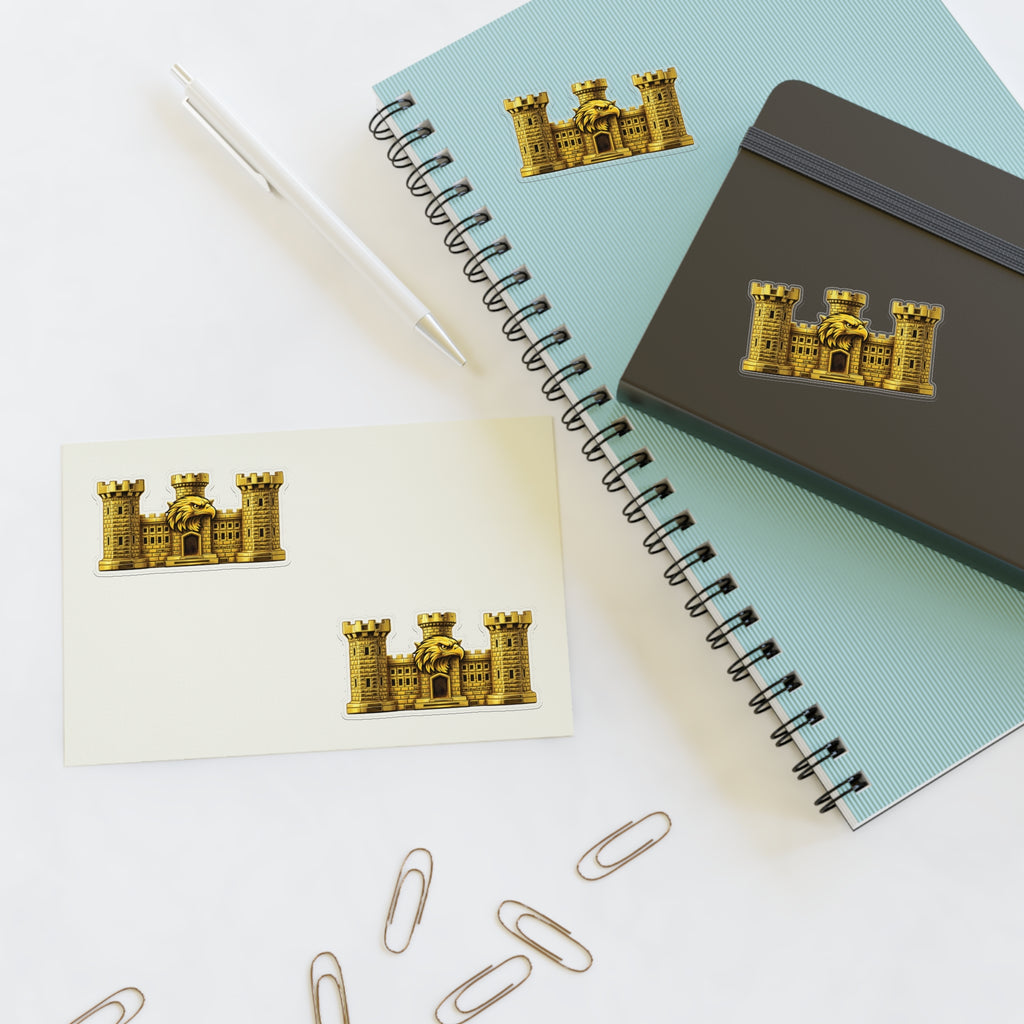Golden Castle Eagle Emblem - Tactical Sticker Pack (4-Piece Set)