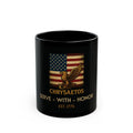 Patriotic Eagle Mug - "Chrysaetos Serve With Honor" Military Tribute Coffee Cup