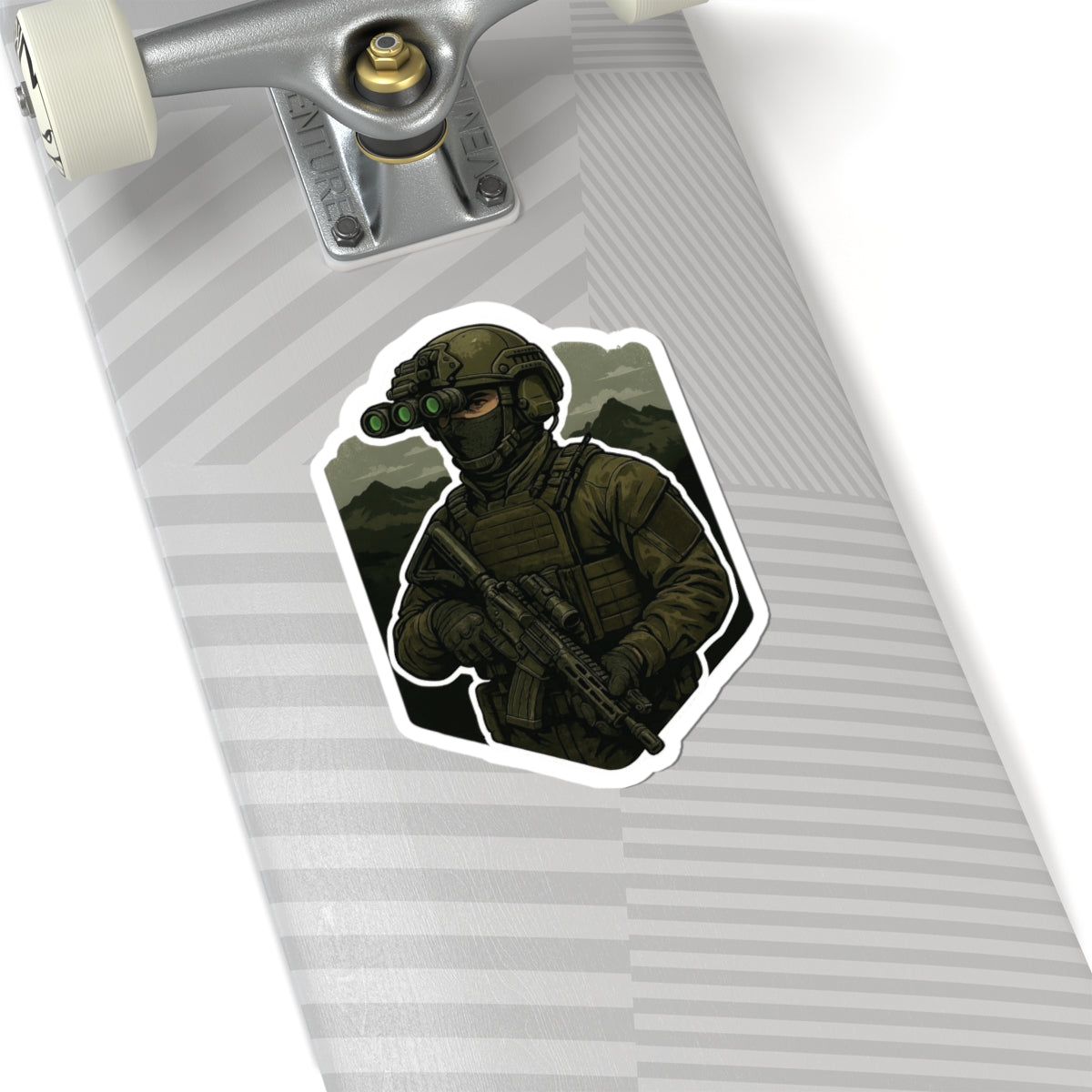 Tactical Soldier Night Vision Sticker — Military Kiss-Cut Decal